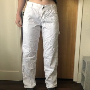 White Cargo Work Pants